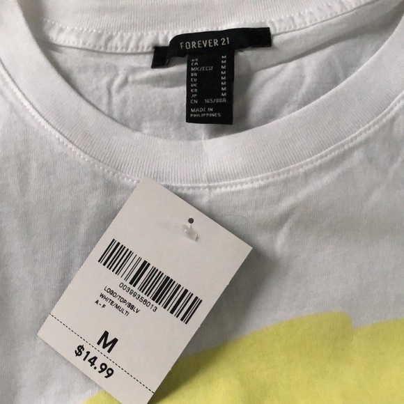 NMT Forever 21 sz M feminine white tee - Picture 2 of 2